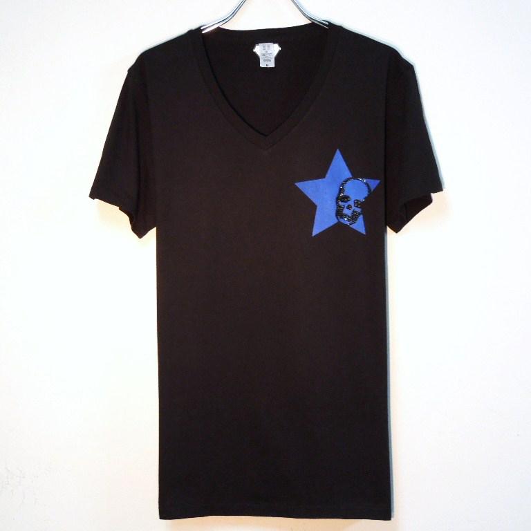 Stars Skull Swarovski T-shirt Black �� Blue