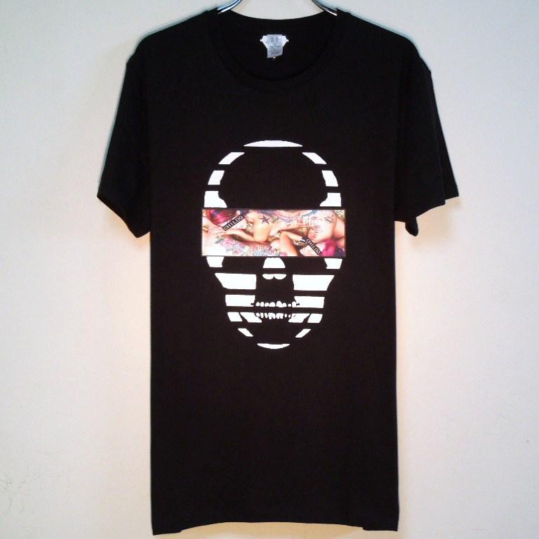 Skull Tattoo Girl NO.���� T-shirt��Black