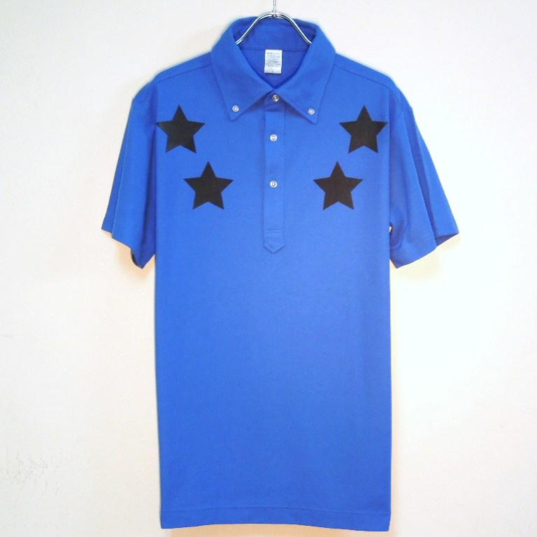 Star polo shirt blue �� black
