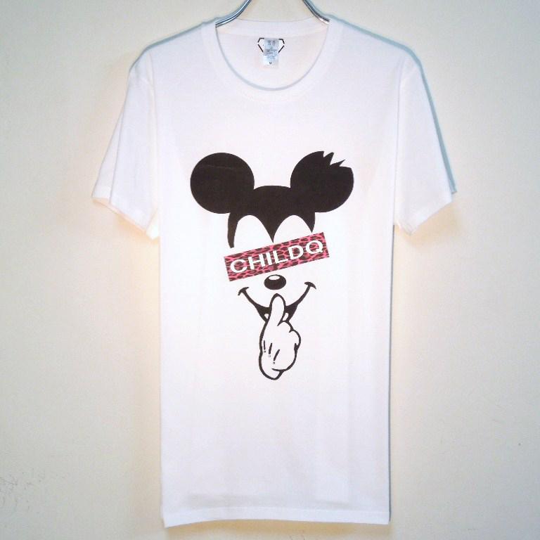 Secret mouse Swarovski T-shirt White & leopard Pink