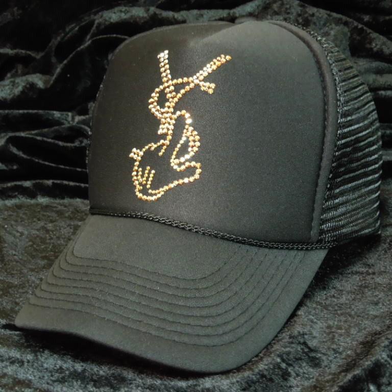 Parody Hand Swarovski Cap Black��Gold