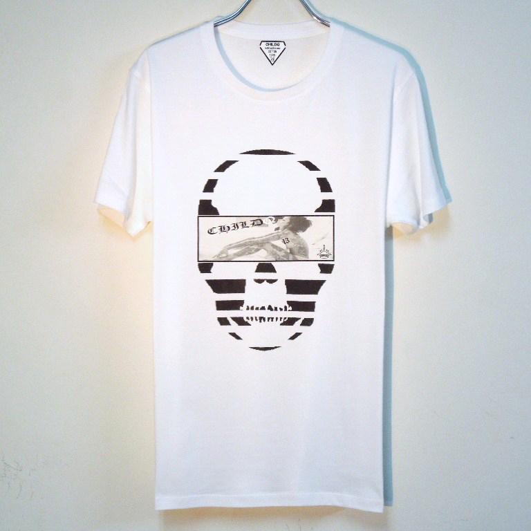 Skull Tattoo Girl NO.���� T-shirt��White