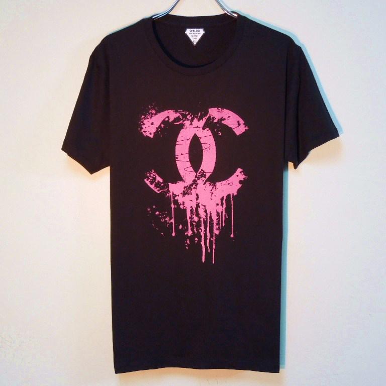 Parody Melting T-shirt Black��Pink