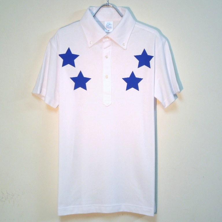 Star polo shirt white �� blue