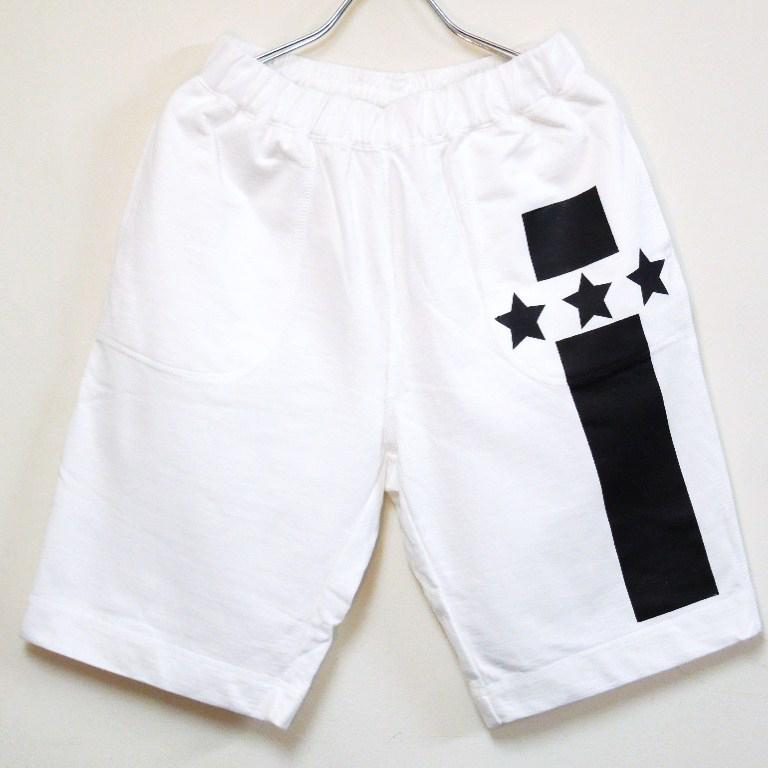 Line Star Half pants White