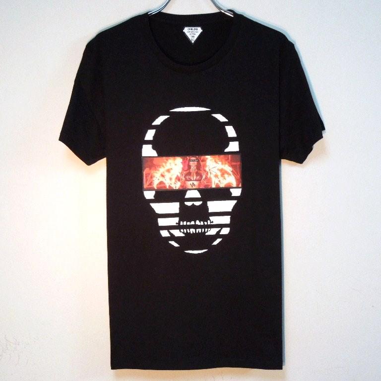 Skull Tattoo Girl NO.��4 T-shirt��Black