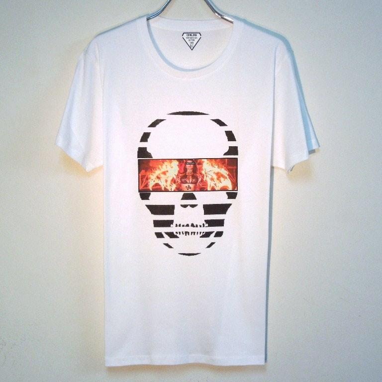 Skull Tattoo Girl NO.��4 T-shirt��White