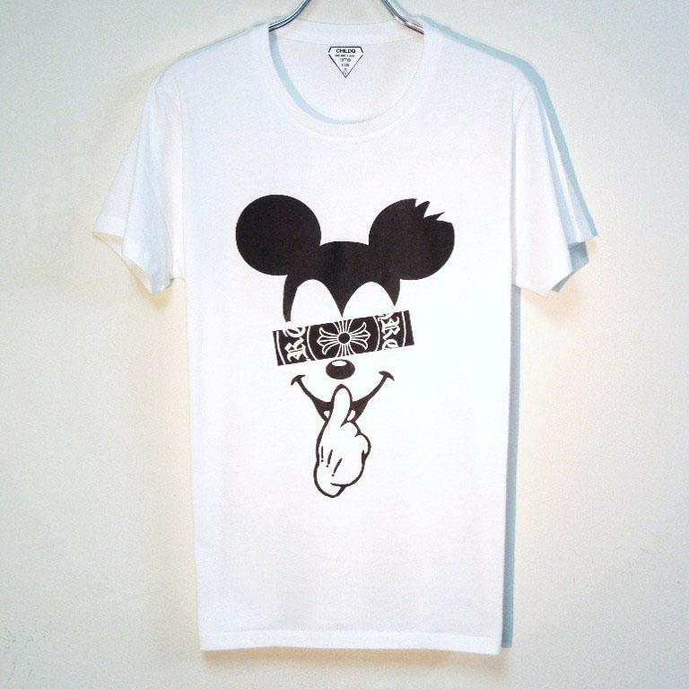 Secret mouse Cross Swarovski T-shirt��White