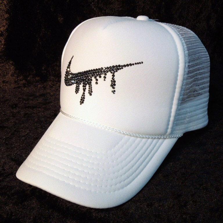 Parody Melt Mark Swarovski Cap White