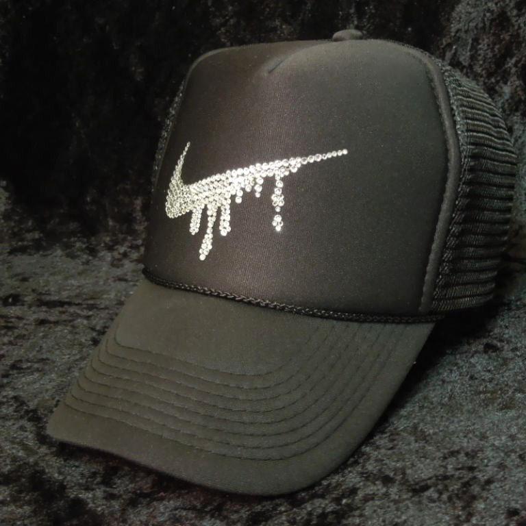 Parody Melt Mark Swarovski Cap Black