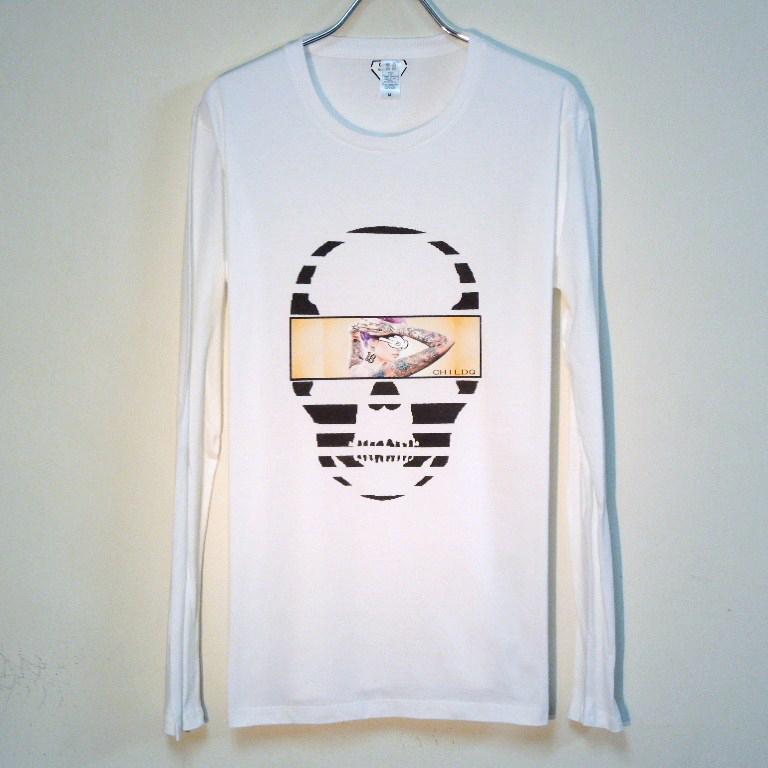 Skull Tattoo Girl NO.��8 T-shirt��White
