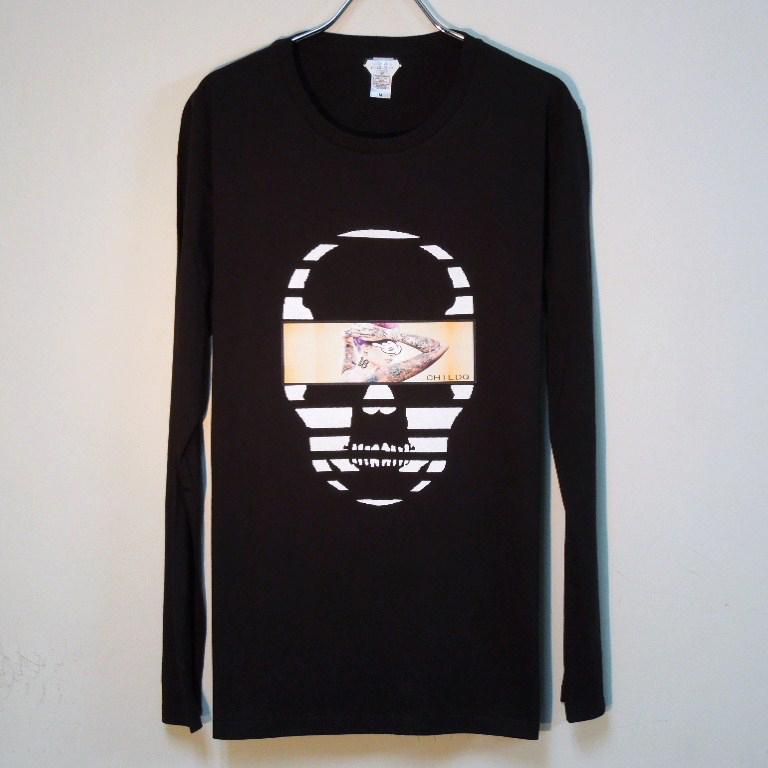 Skull Tattoo Girl NO.��8 T-shirt��Black