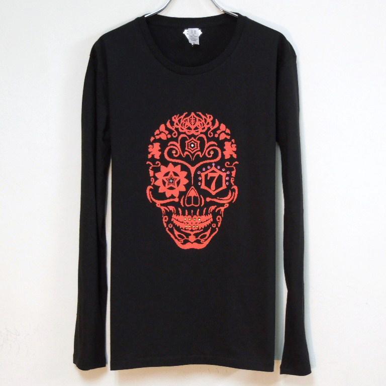 Seven Star Swarovski Long T Shirt Black&Red