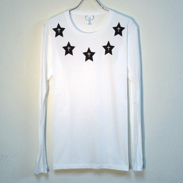 Five star cross long T-shirt White