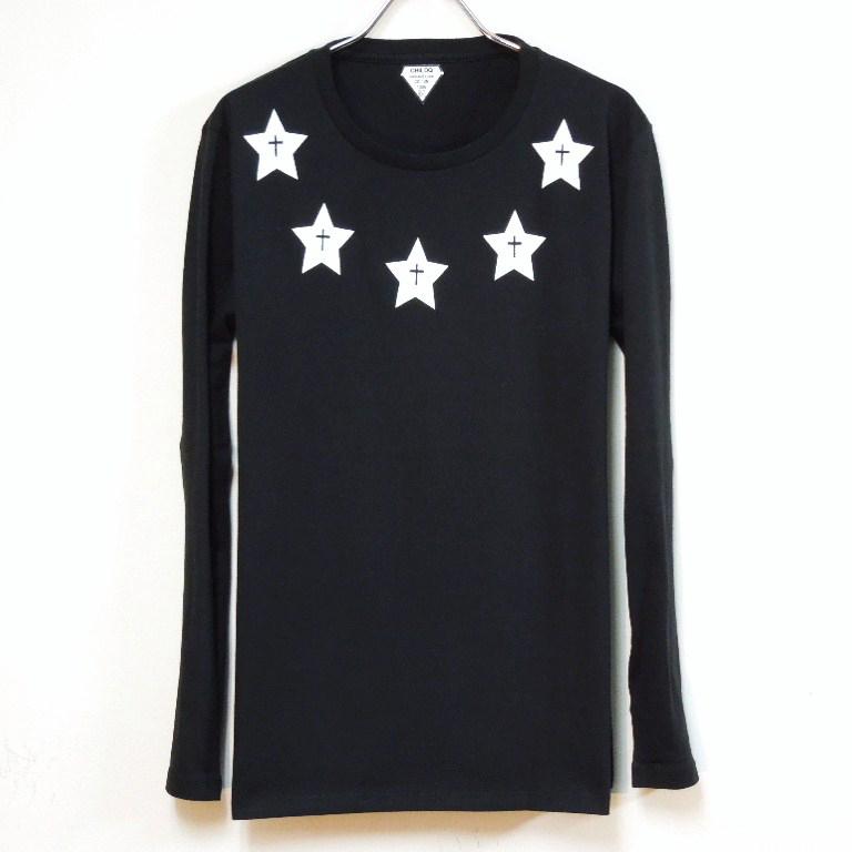 Five star cross long T-shirt Black