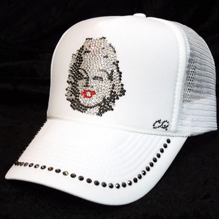 Marilyn Swarovski full custom Swarovski cap White