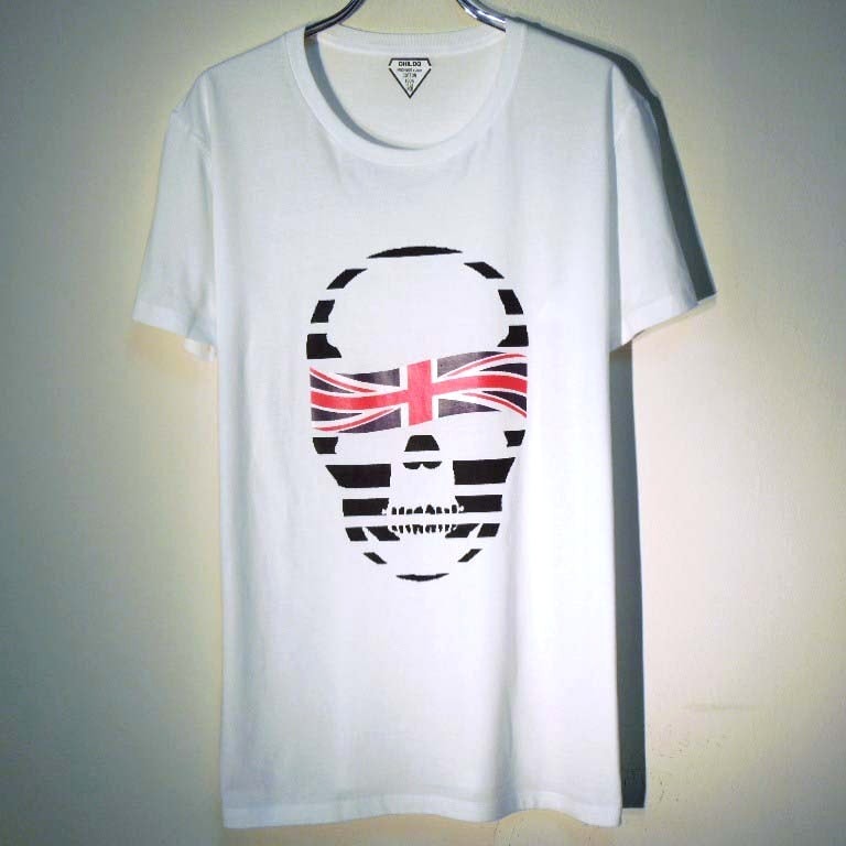 スカル ユニオンジャック Tシャツ / White | T-Shirt-tシャツ
