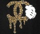 Parody One Hand Swarovski T Shirt Black��Leopard