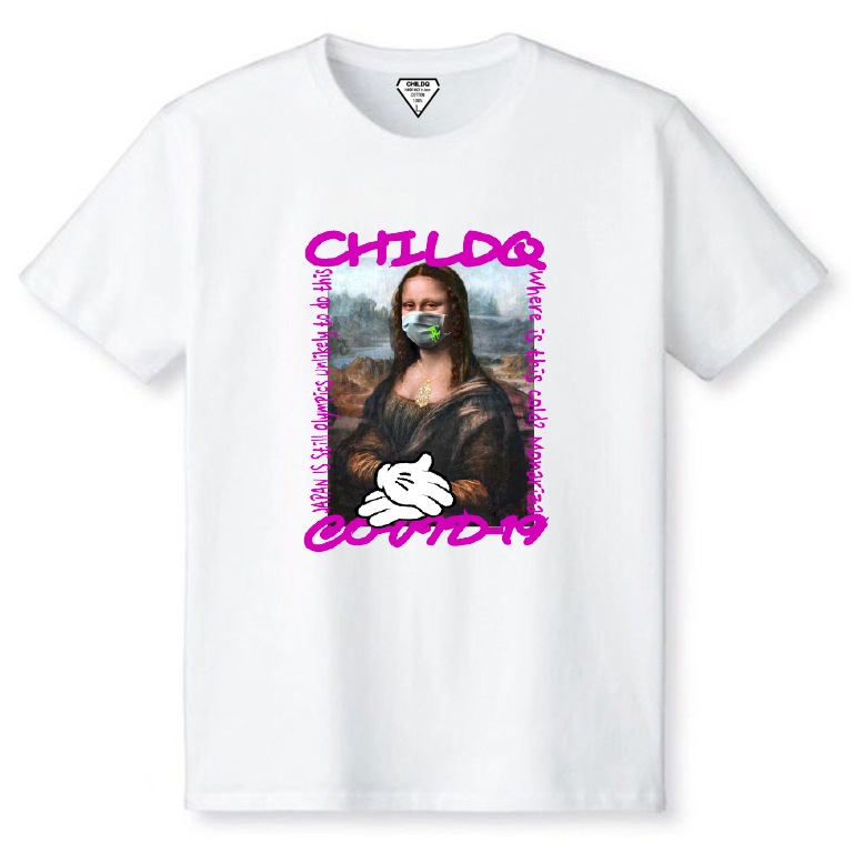 COVID-19 Mona Lisa T-shirt White