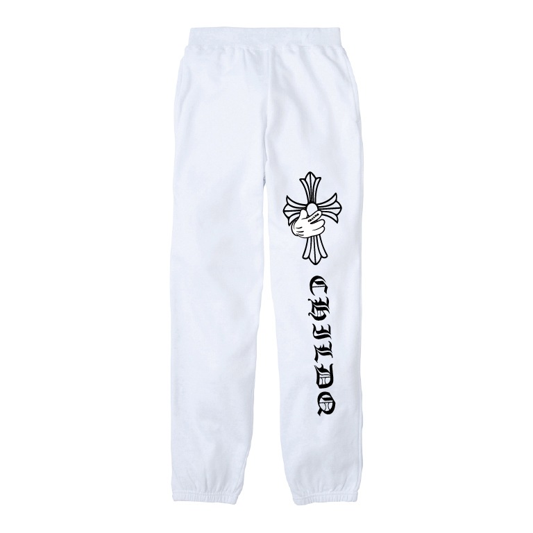 Cross hand pants White