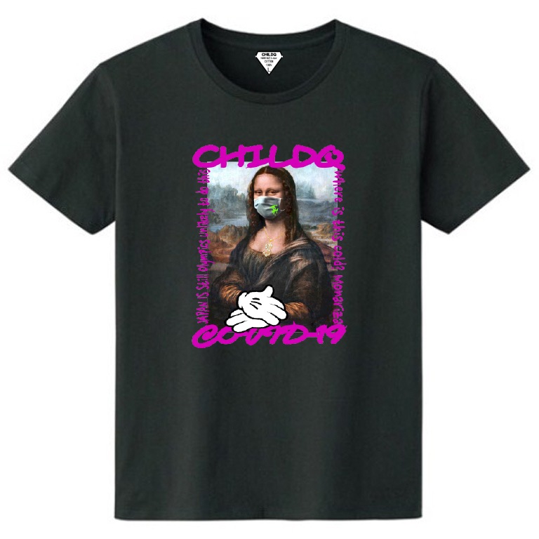 COVID-19 Mona Lisa T-shirt Black