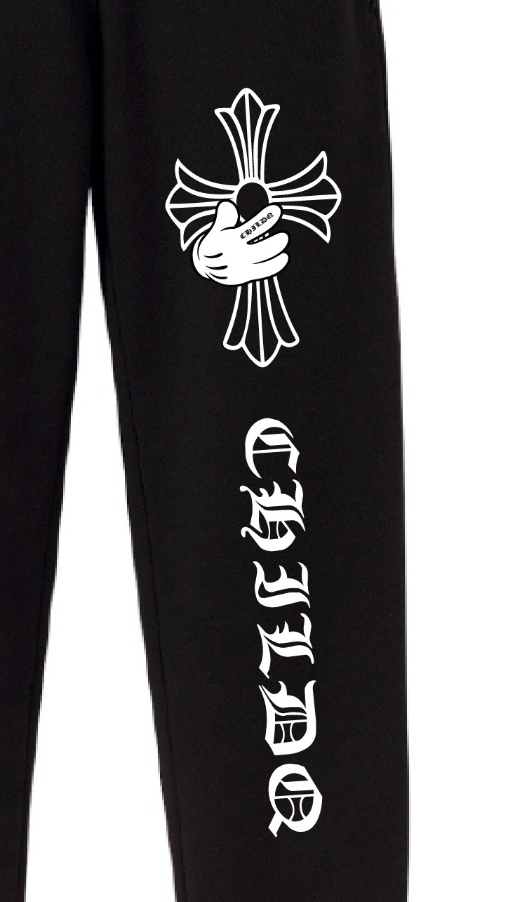 Cross hand pants Black