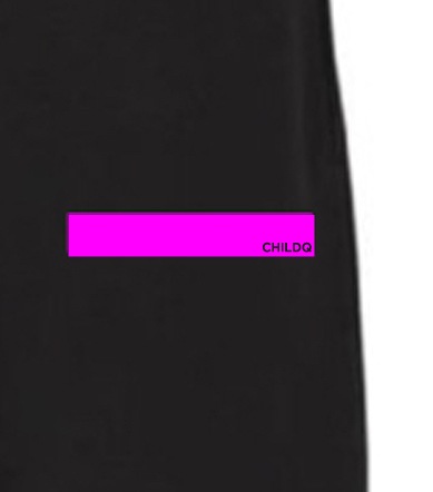 Vivid Pink Line pants Black
