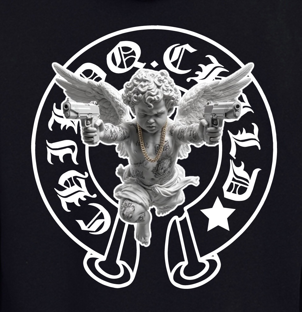 Angel Frame Hoodie Black