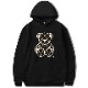 Bear monogram hoodie Black