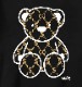 Bear monogram hoodie Black
