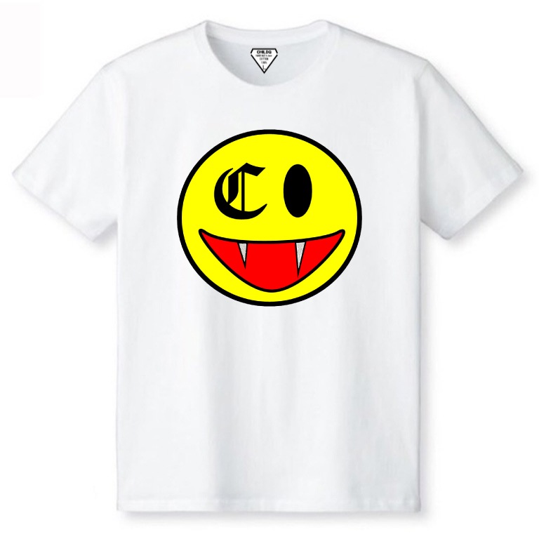 Killer Smiley Swarovski T-shirt White