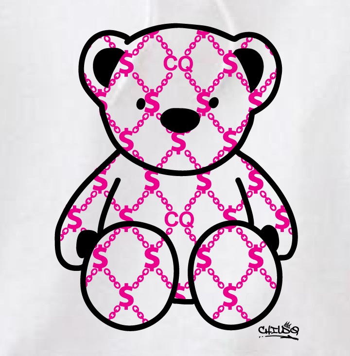 Bear monogram hoodie White