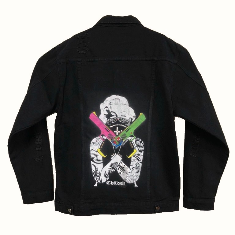 �ڿ��̸��꾦�ʡ�Marilyn Swarovski Damage Crush Denim Jacket