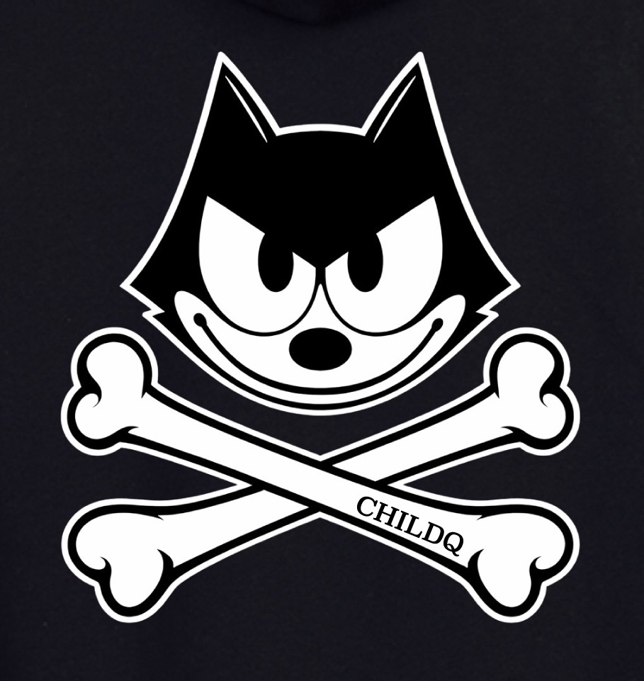 CHILDQ & FELIX Bone Hoodie Black