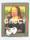 Mona Lisa Green Red Line T-shirt white
