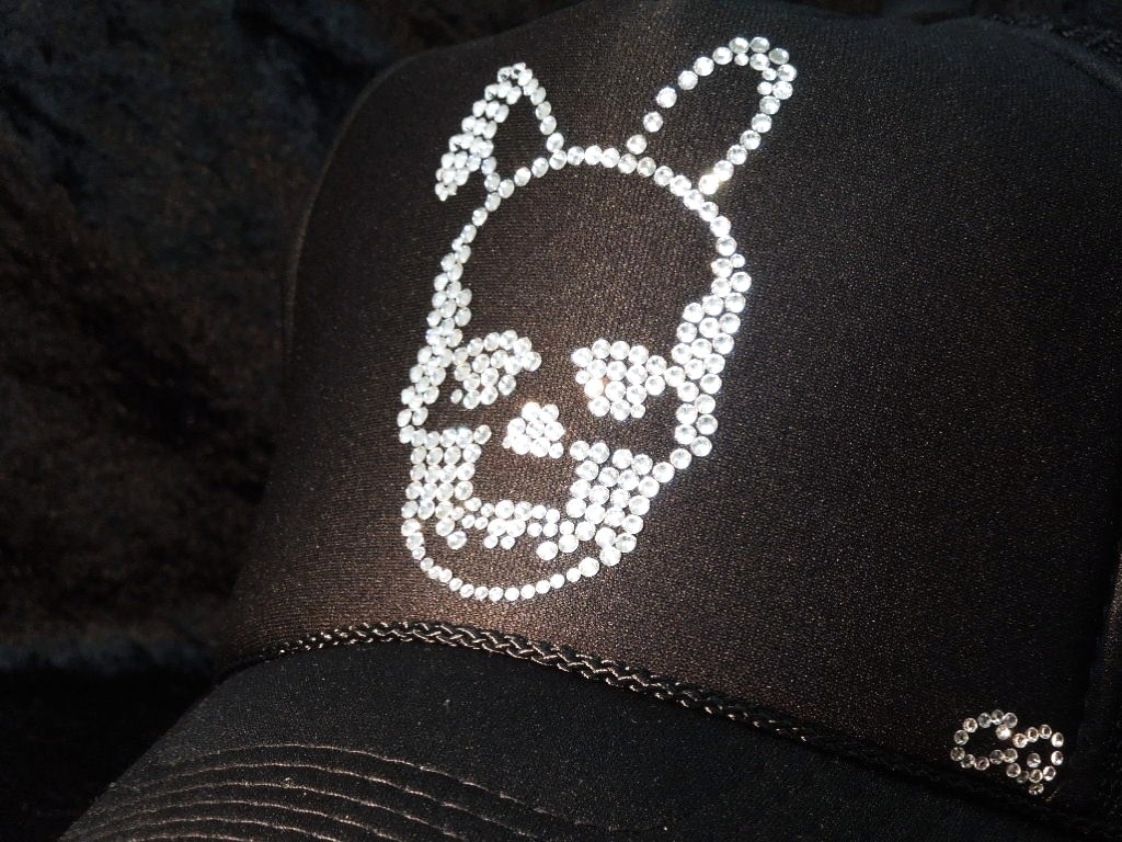 Skull Bunny Swarovski cap��Black��
