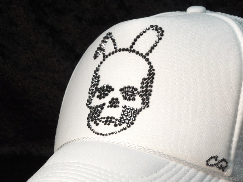 Skull Bunny Swarovski cap��White