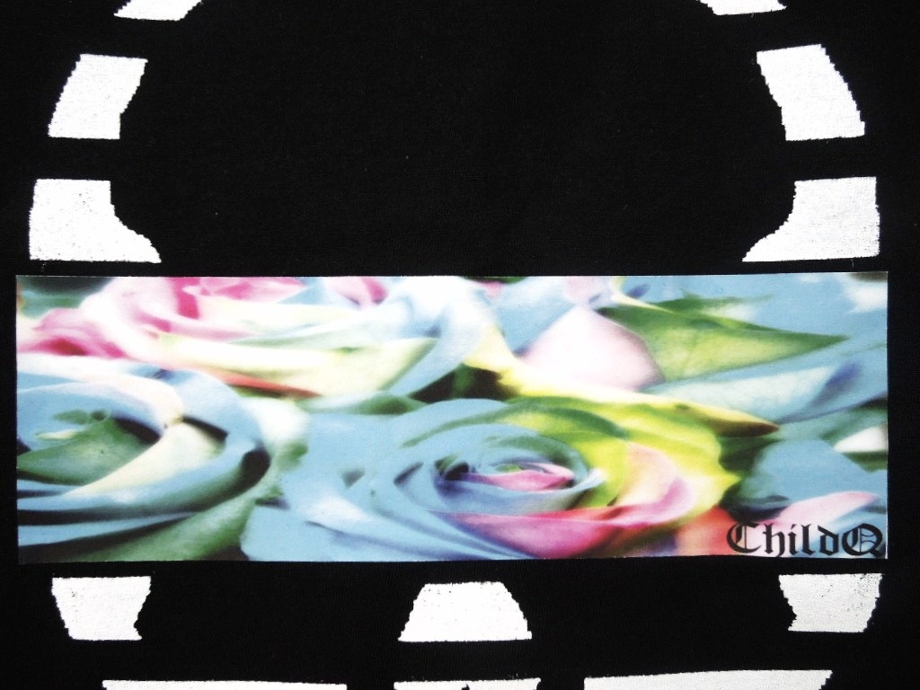 Skull Blue flower��Black