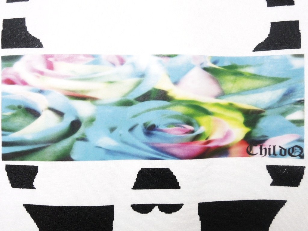 Skull Blue flower��White