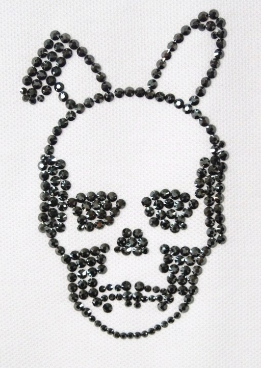 Skull Bunny Swarovski Polo shirt��white