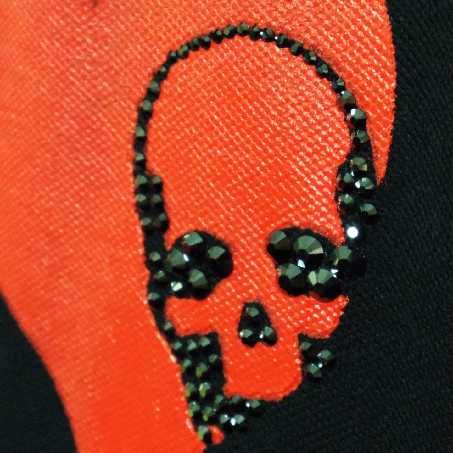 Skull Heart Swarovski polo shirt black�� red