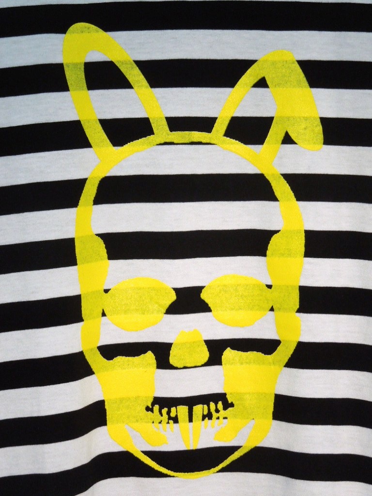 Skull Bunny Border T-shirt  Yellow