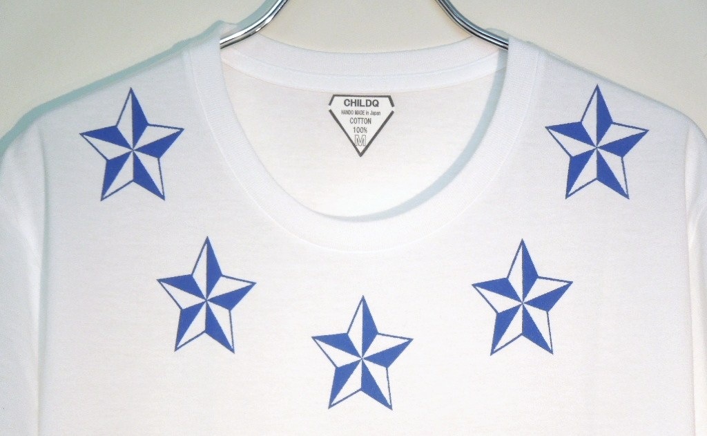 Five Rock Star T-shirt��white��blue