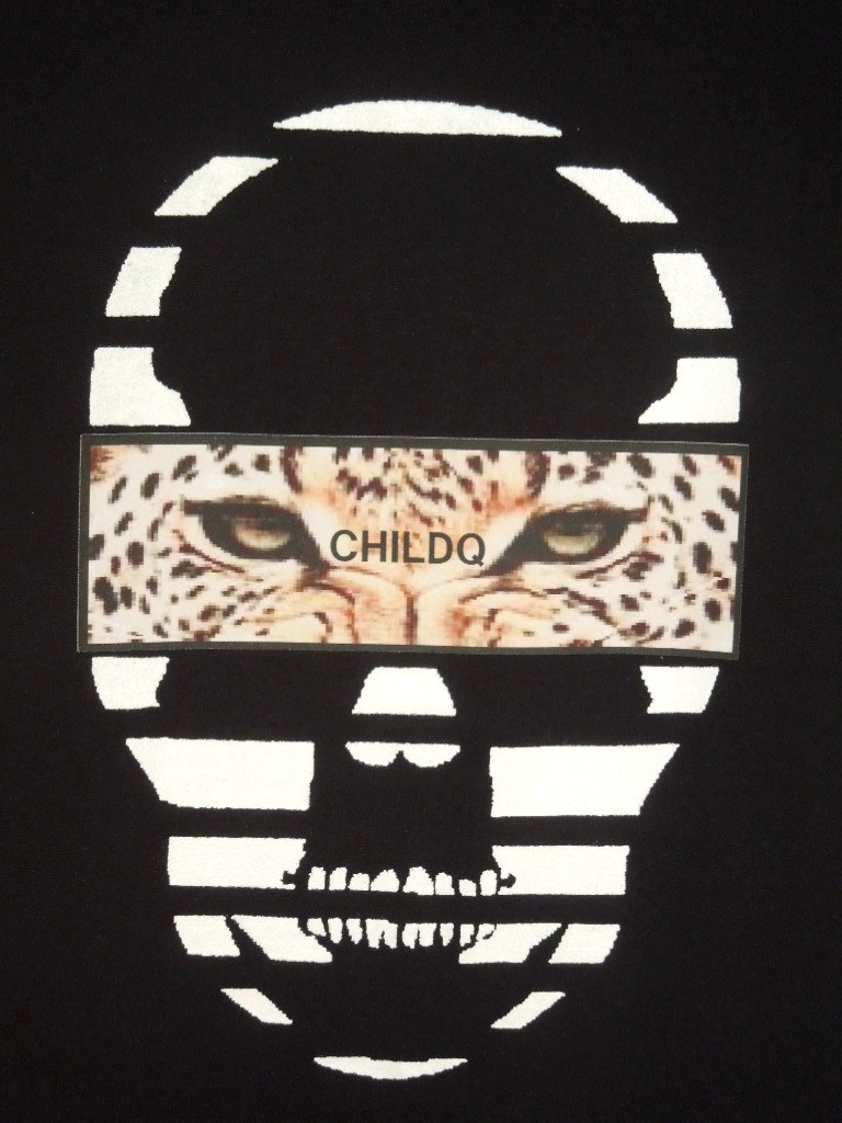 Skull��Panther��T-shirt  Black
