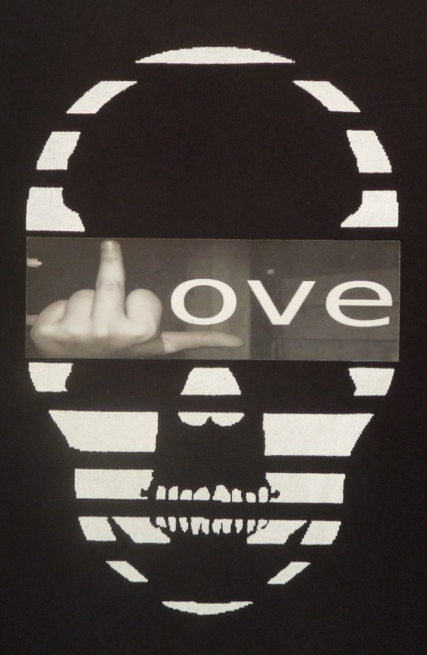 Skull Fuck LOVE��Long T-shirt��Black