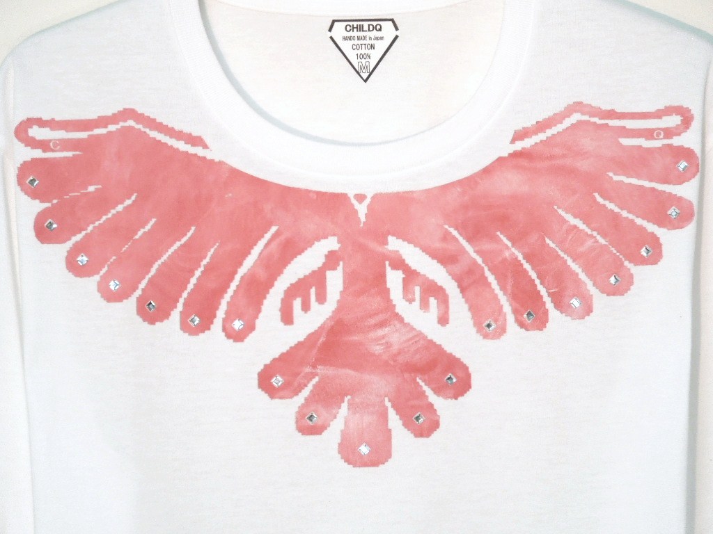 Phoenix Swarovski Long T-shirt white/ Red