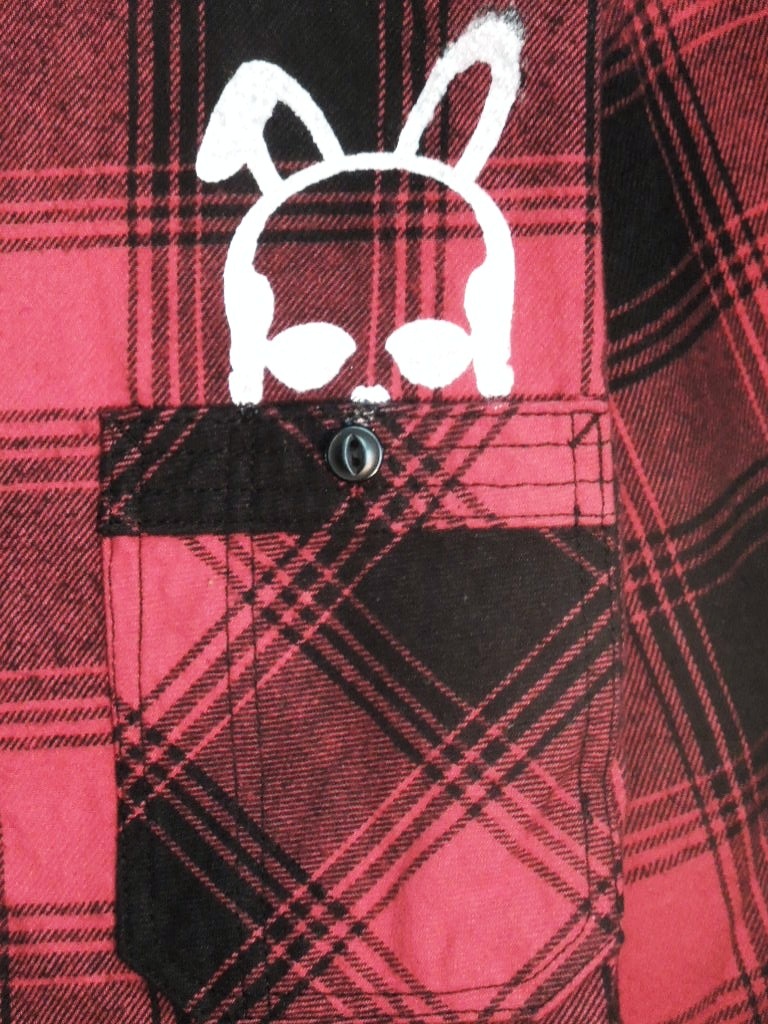 Skull Bunny flannel shirt Red