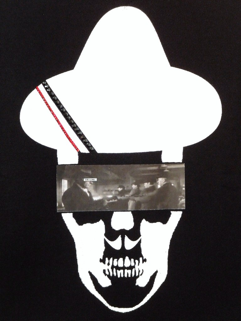 Skull Hat Mafia Swarovski  Sweat  Black