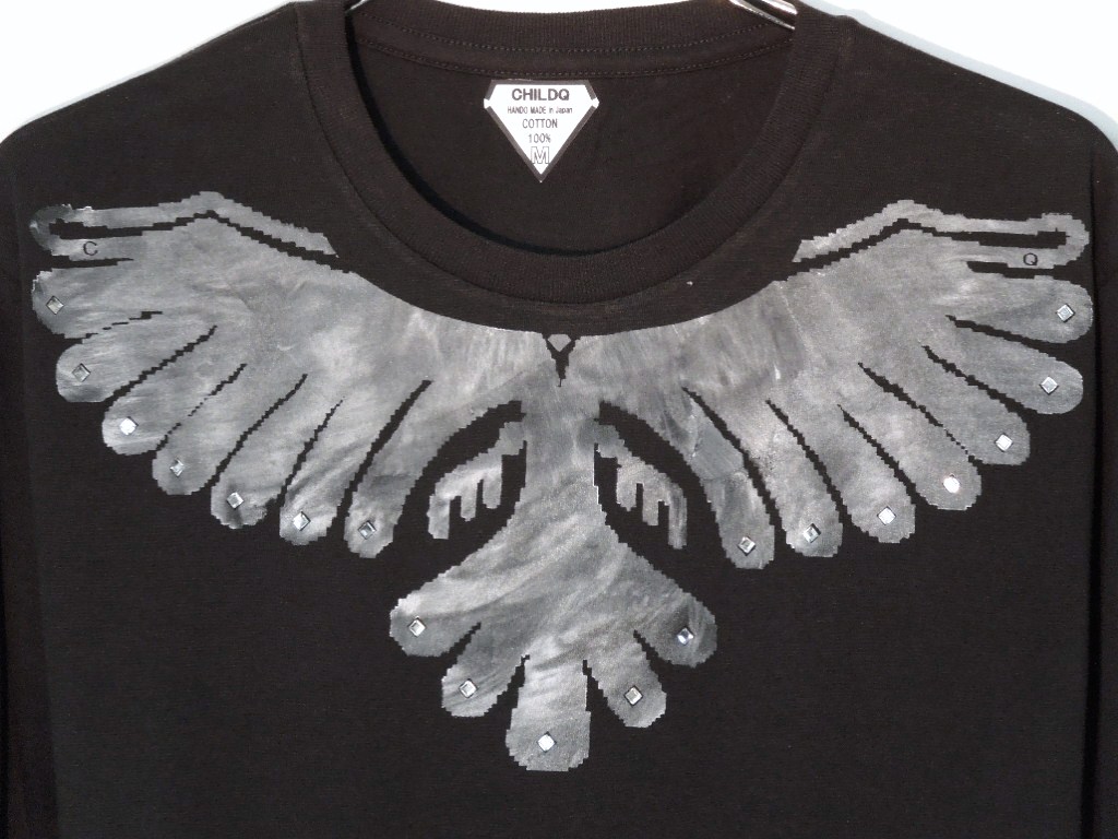 Phoenix Swarovski Long T-shirt Black / Gray