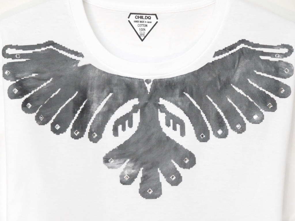 Phoenix Swarovski Long T-shirt white / Gray